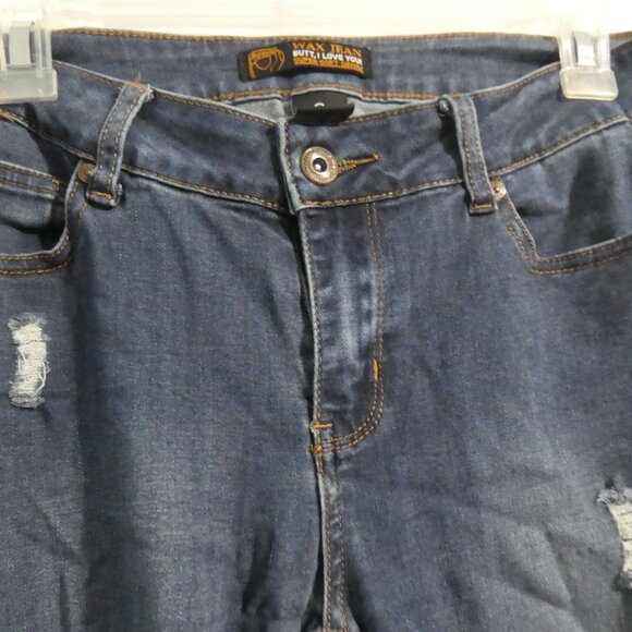 WAX JEAN | size 7 | Distressed Blue Denim | Cotton Blend | NWOT - Picture 4 of 16